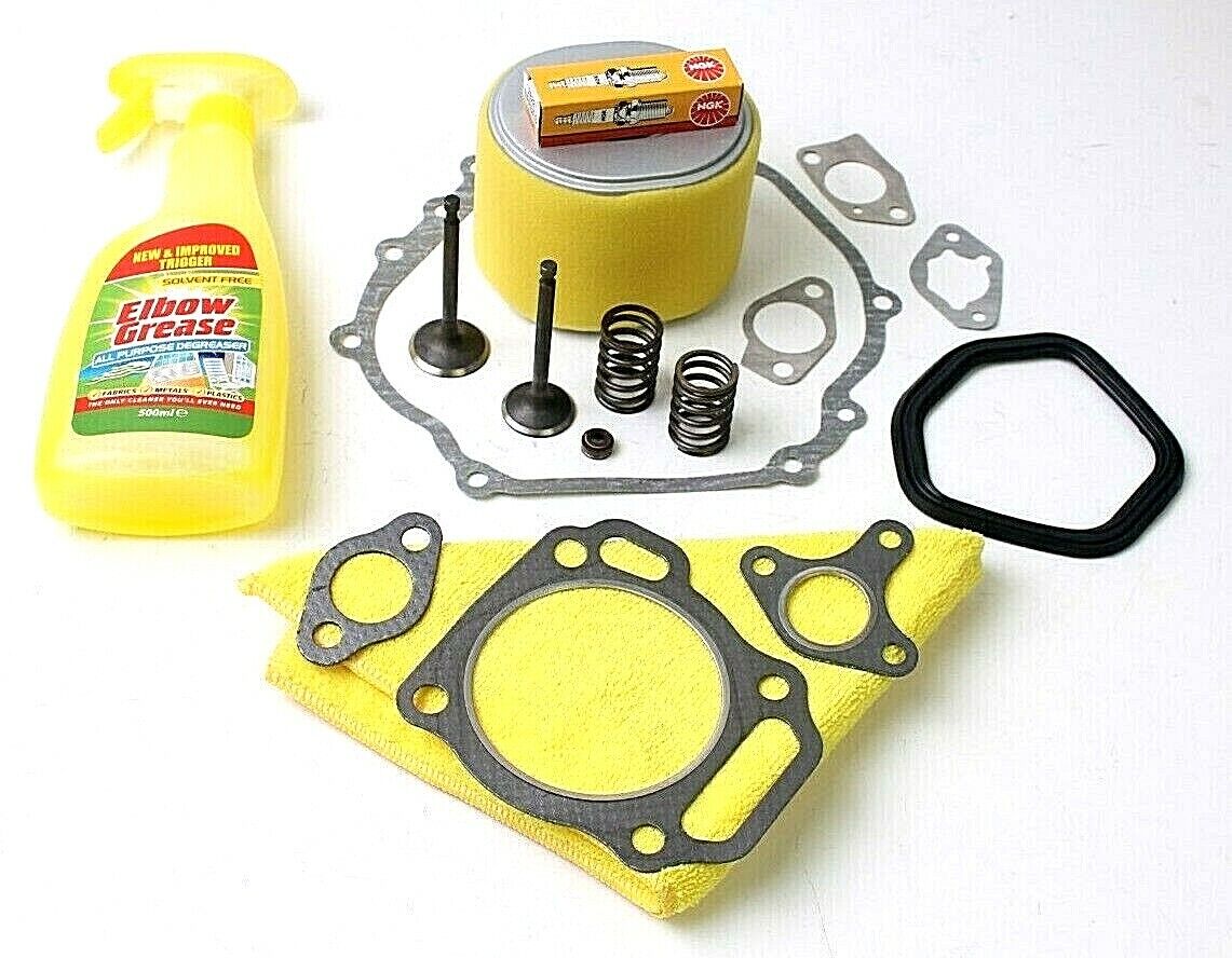 Cylinder head service kit valves, springs, air filter, gaskets, plug for GX390