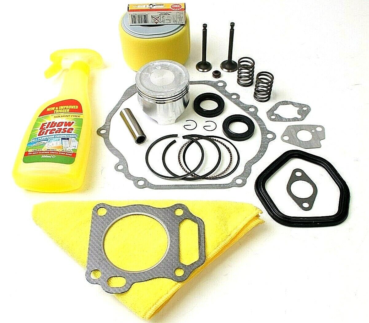 GX270 Top end Service Kit inc Piston, Rings, Valves, Springs, Filter, Plug