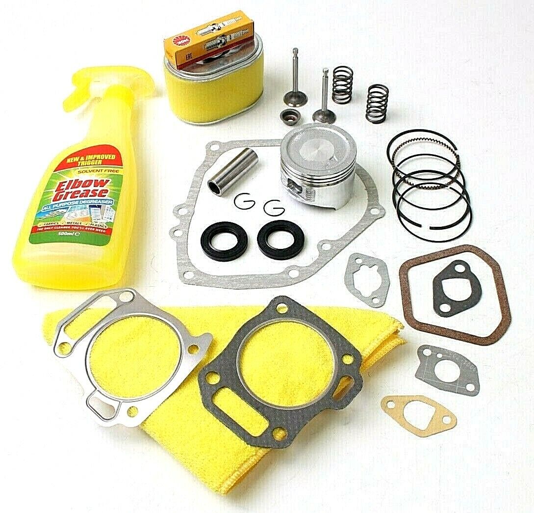 GX160 Top end service kit inc piston, rings, valves, springs, filter, plug