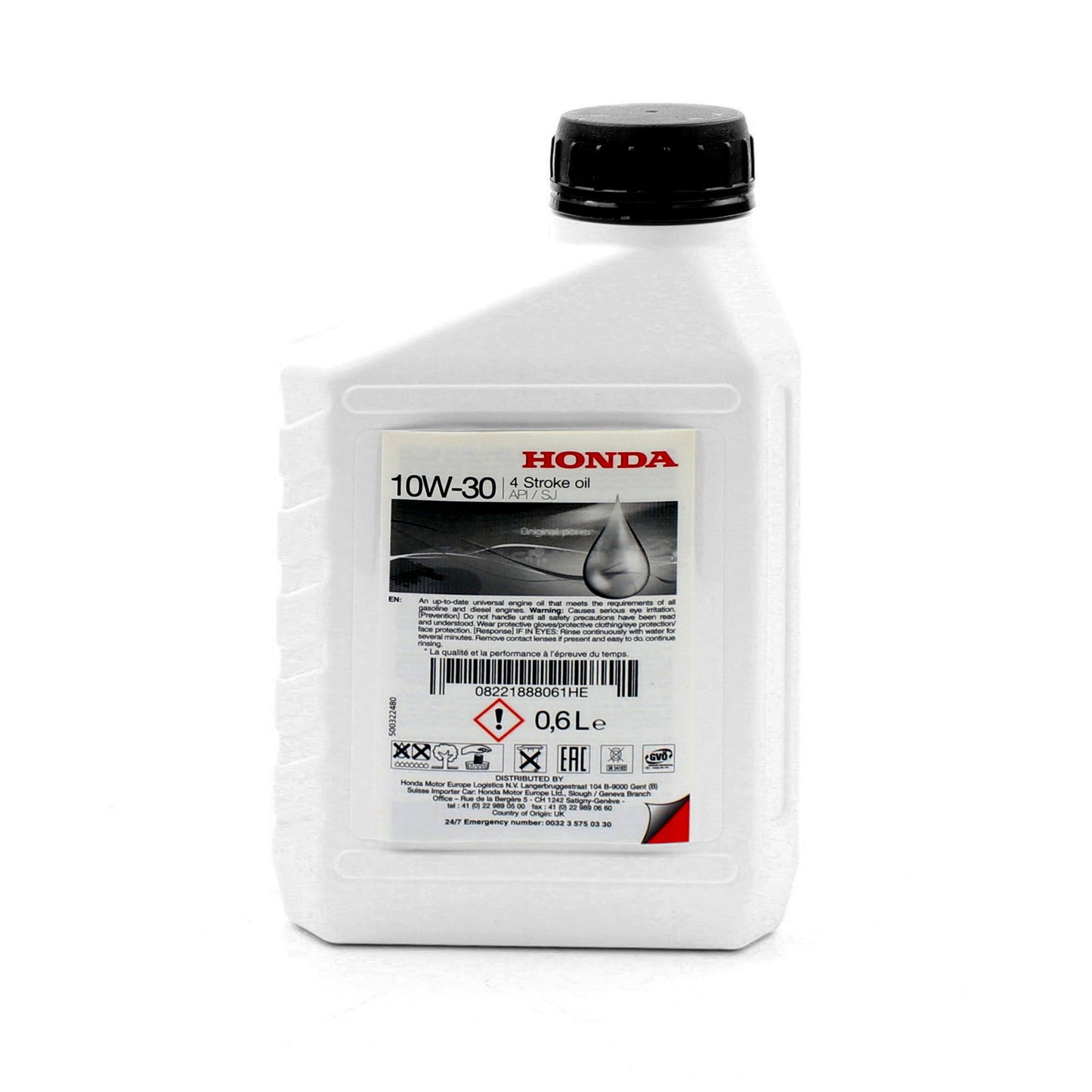 Honda 4 Stroke Engine Oil 10W30 600ml Bottle 08221-888-061H