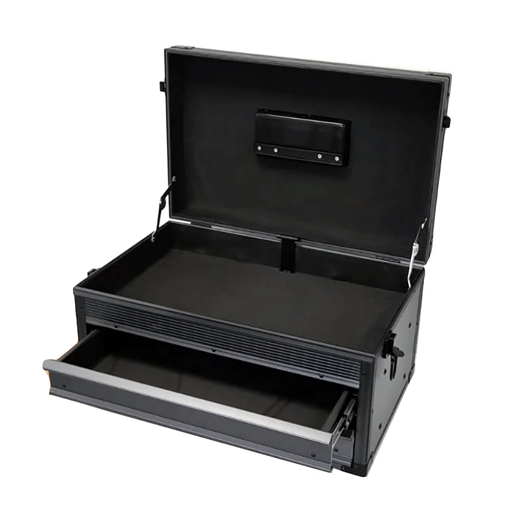 Toolbox Double Drawer Hinged Lid Lockable Hobby 49x31cm