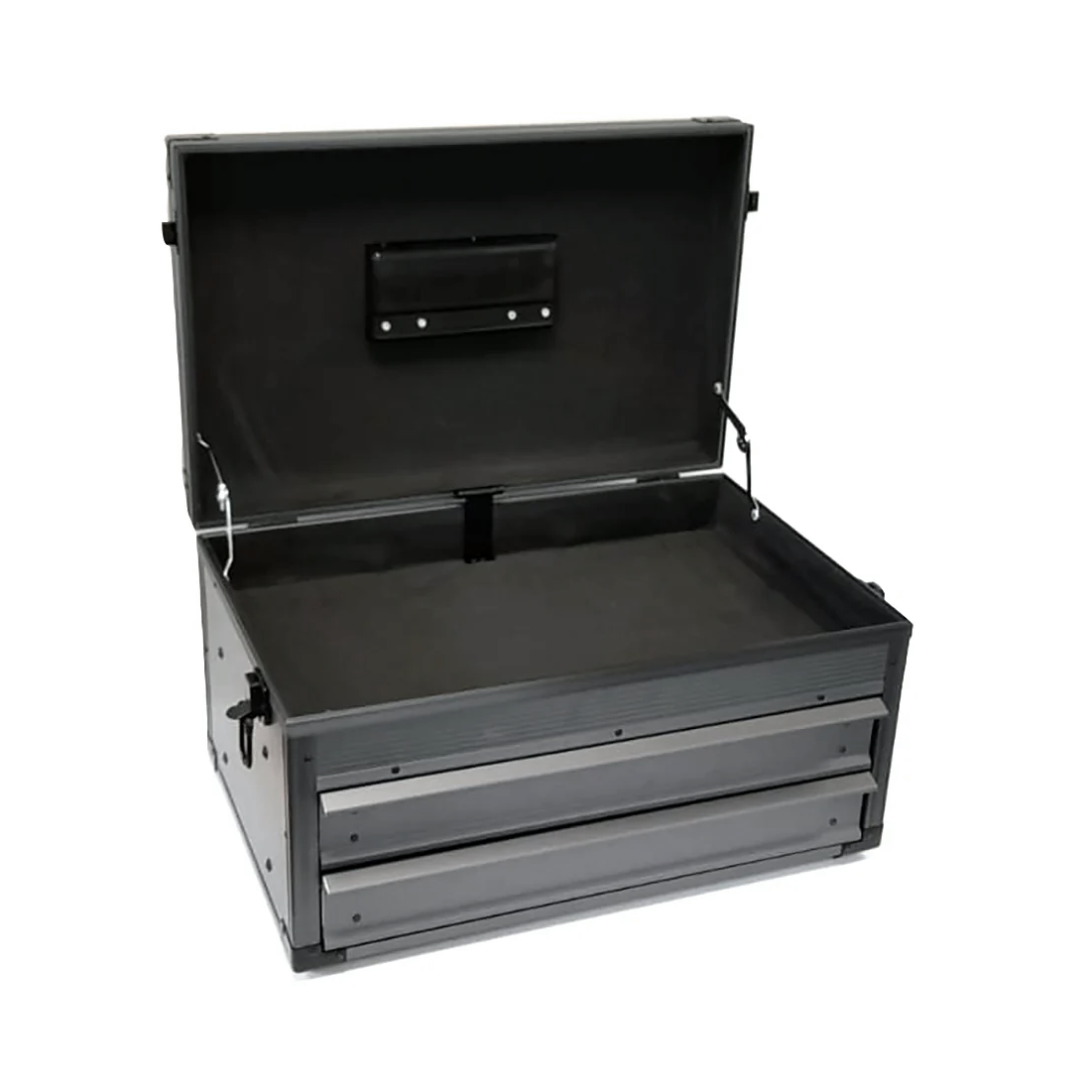 Toolbox Double Drawer Hinged Lid Lockable Hobby 49x31cm