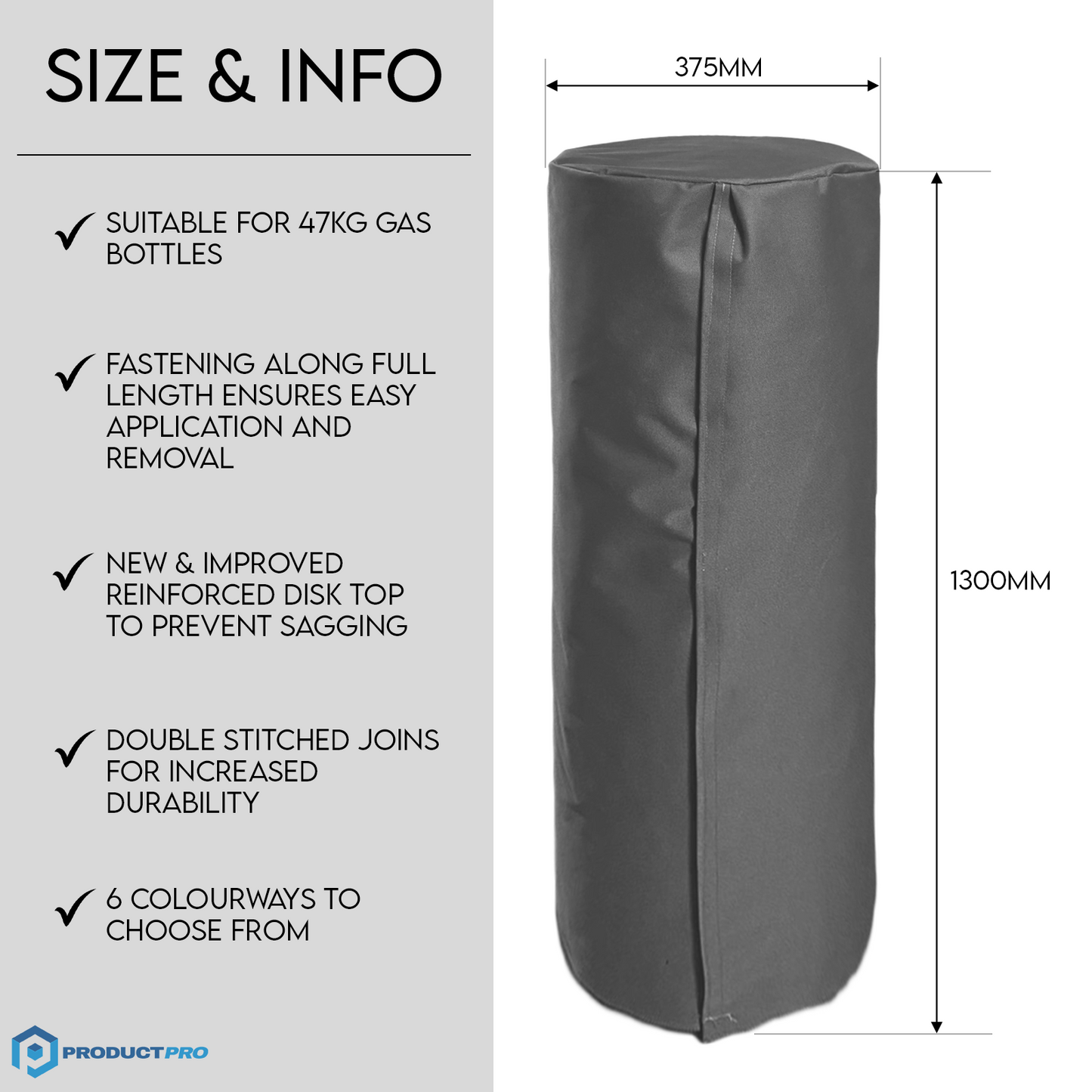 47kg Gas Bottle Cover 100% Waterproof for Caravans Mobile Homes Houses