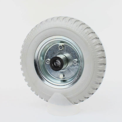 8" Puncture Proof Grey PU Wheel Size 2.50-4 20mm Axle Bore Split Hub Heavy Duty