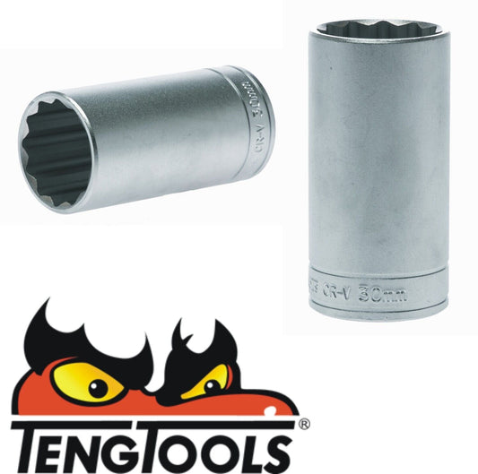 Teng Tools 30mm Deep Socket Bi-Hexagon 1/2" Drive M120630-C