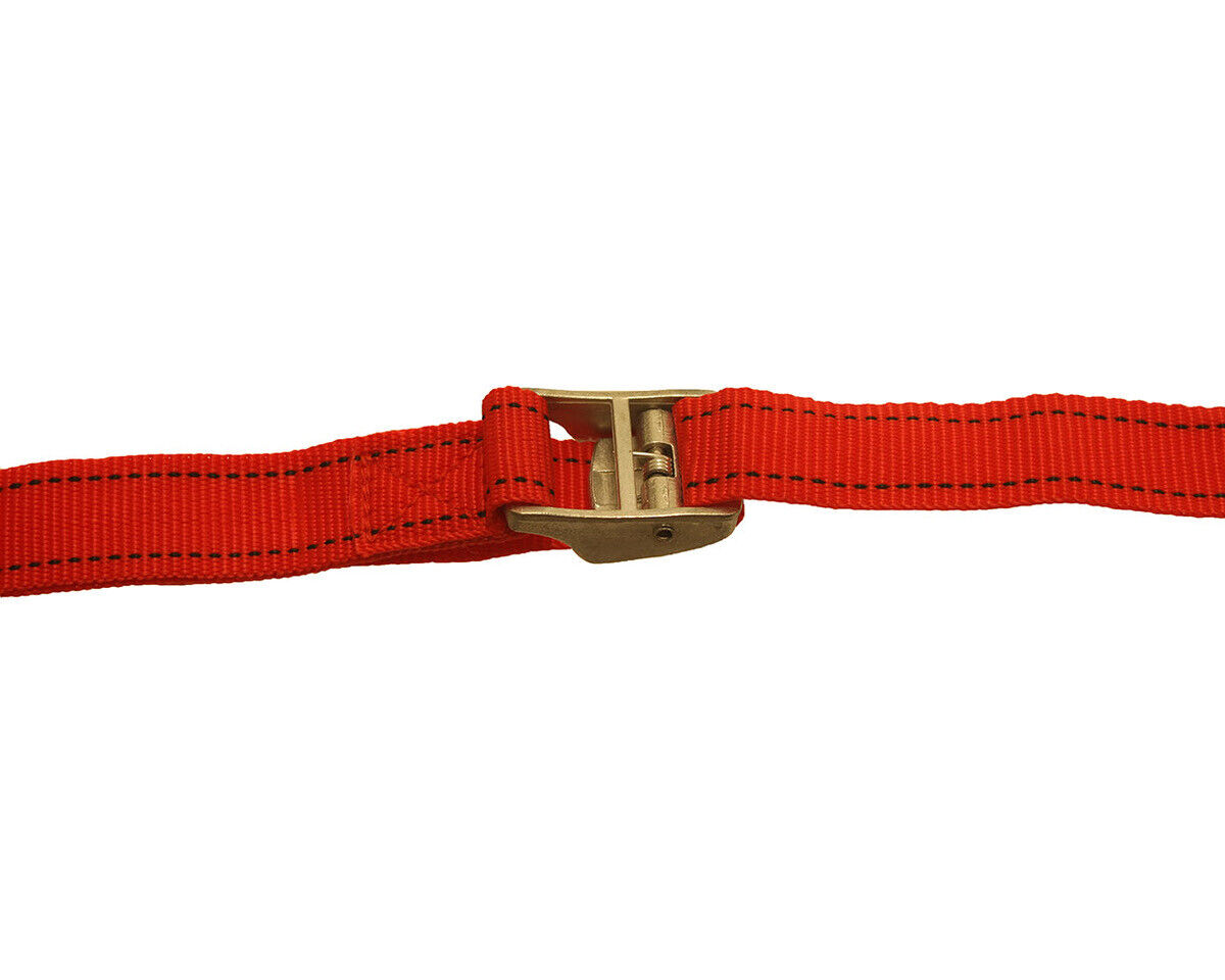 Nylon Tie down Strap Hook Luggage Warehouse Trolley Metal Buckle 25mm x 800mm