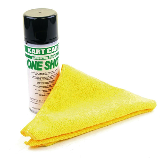 Carburettor spray cleaner plus microfibre cloth