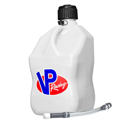 VP Racing Fuel Can with Filler Hose Motorsports Jerrycan 5.5 Gal 20 litre White