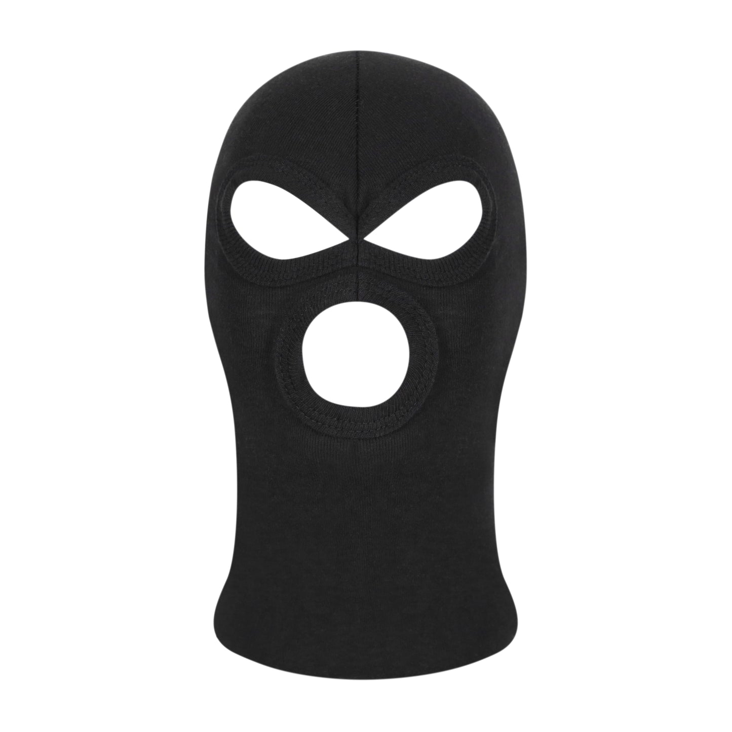 3 Pack Black Balaclava - One Size - 3 Hole 100% Cotton - Washable - SAS Army Style for Skiing, Paintball, Cycling, Quad Bike, Fancy Dress