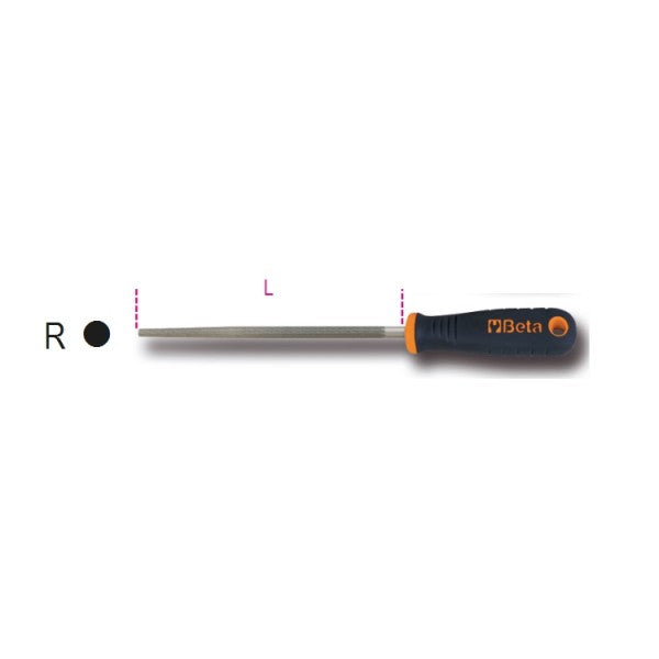 Beta Tools Second Half Round File 8 / 200mm - 1719BMA8/R - 017190060