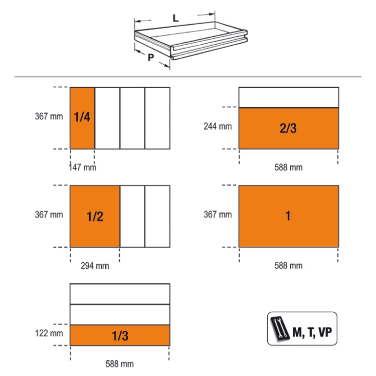 Beta Tools Mini 6 Drawer Roller Cab - Grey - RSC24/6-A - 024004067