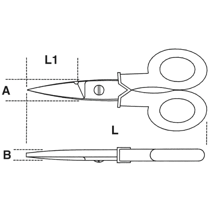 Beta Tools Electricians Scissors Graduated Milling Profiles 1128BSX - 011280061