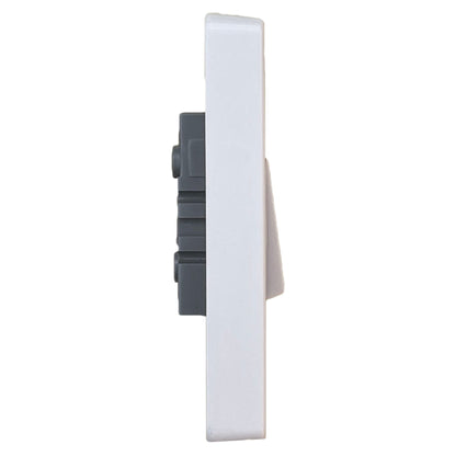 A Box of 10, Single 1 Gang 2 Way Light Switch Plate Faceplates 10 Amp 10A White