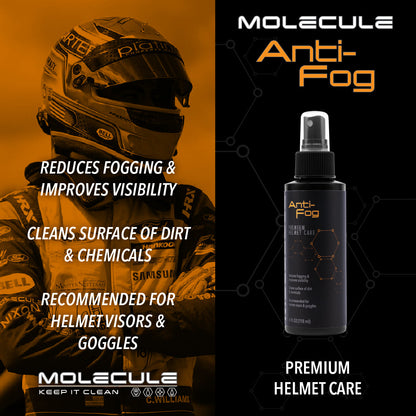 Molecule Matt Helmet Cleaner Polish Anti Fog Rain Repel Spray Refresh Deodoriser