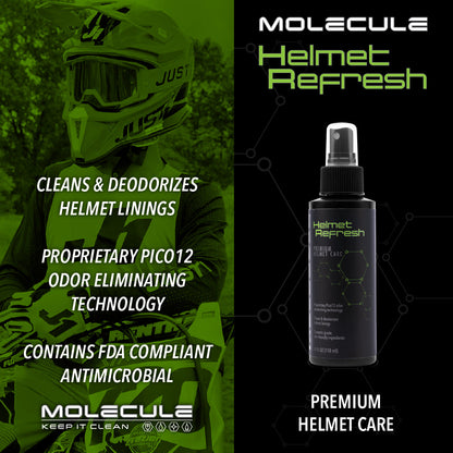 Molecule Helmet Care Cleaner Polish Anti Fog Rain Repel Spray Refresh Deodoriser