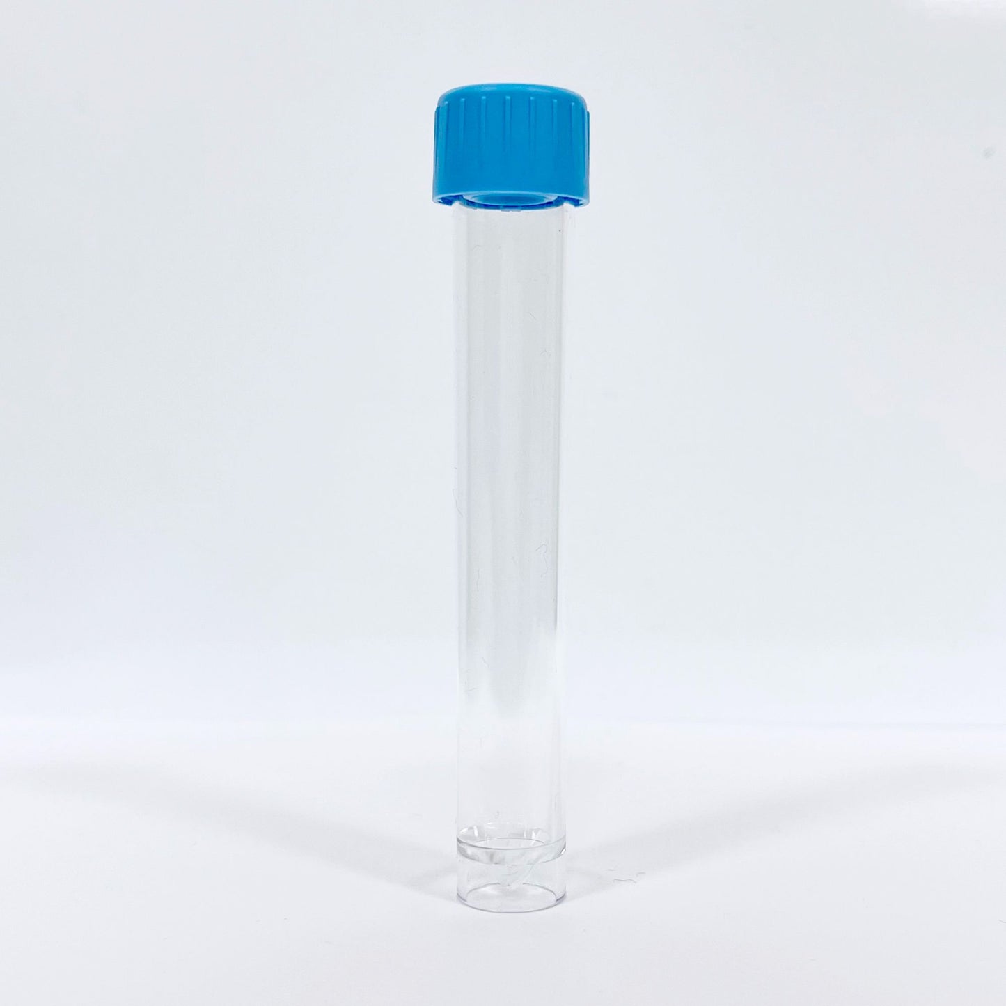 Test Tubes Blue or White Cap Lid Transparent Plastic 5ml 7ml Food Grade Arts Crafts Glitter Spices Polystyrene polypropylene 86mm high 14mm diameter