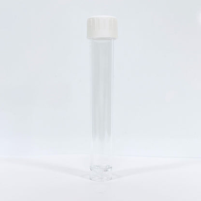 Test Tubes Blue or White Cap Lid Transparent Plastic 5ml 7ml Food Grade Arts Crafts Glitter Spices Polystyrene polypropylene 86mm high 14mm diameter