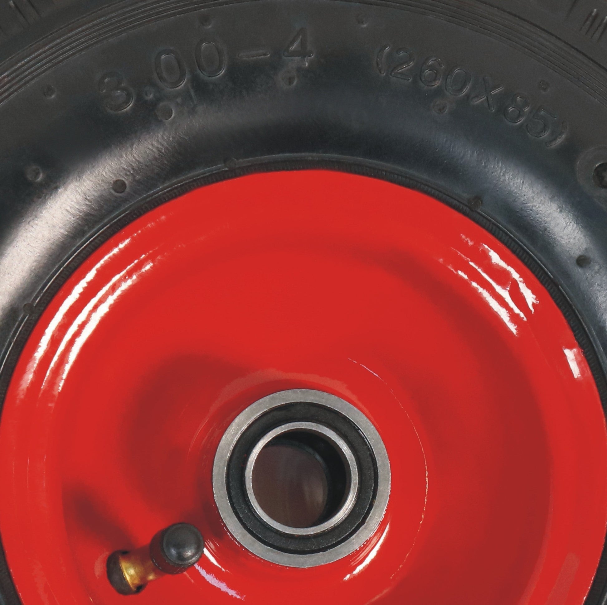 10" Wheel 3.00-4 Pneumatic Steel Sack Trolley Jockey Wheel 20mm Bore 70mm Wide-5056020187448-WHEEL-PN-S-RED-300-4-Product Pro-Wheels Tubes Tyres