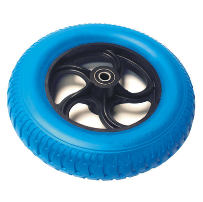 14" Puncture Proof Blue Wheel Size 3.25-8 16mm Axle Bore Heavy Duty Wheelbarrow