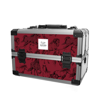 Horse Grooming Tack Box Complete with a Carry Strap and Lockable Latches with a Colourful Equestrian Graphic in One of 3 Brilliant Options-Product Pro-Grooming Box, Horse Grooming Box, Stable Box, Tackbox